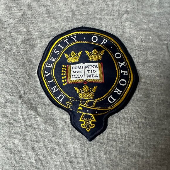 Vtg Official Oxford University Sweatshirt XL Gray Crewneck Pullover academia - Picture 3 of 7